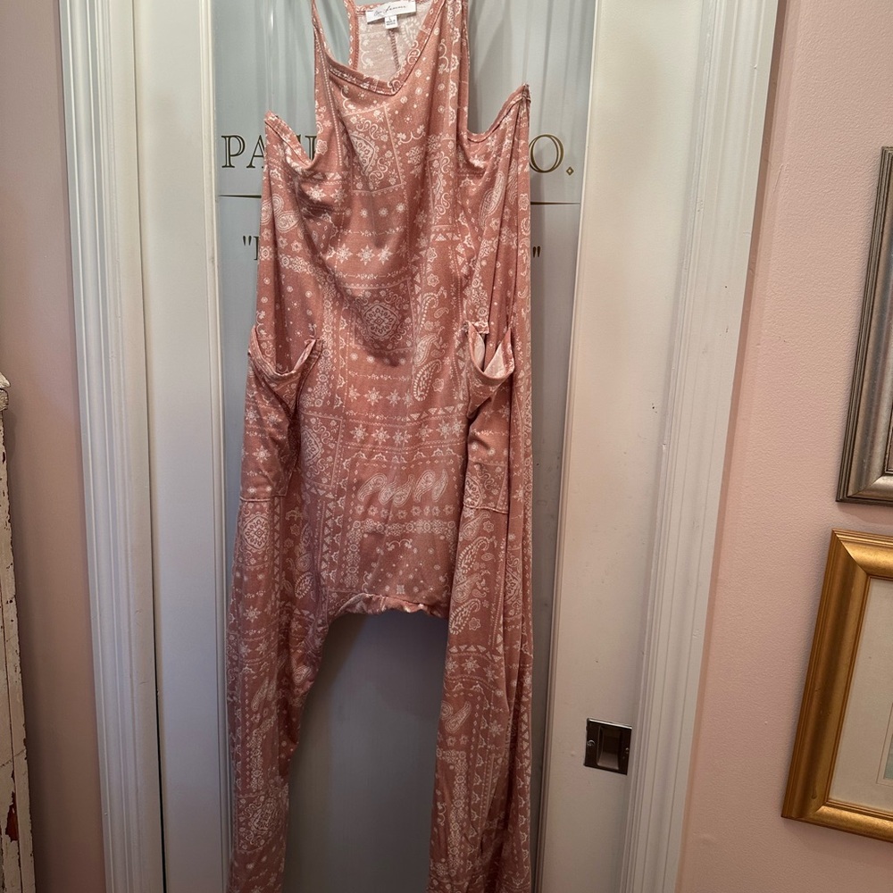 Urban Culture Ces Femme Pink Paisley Jumpsuit -Large
